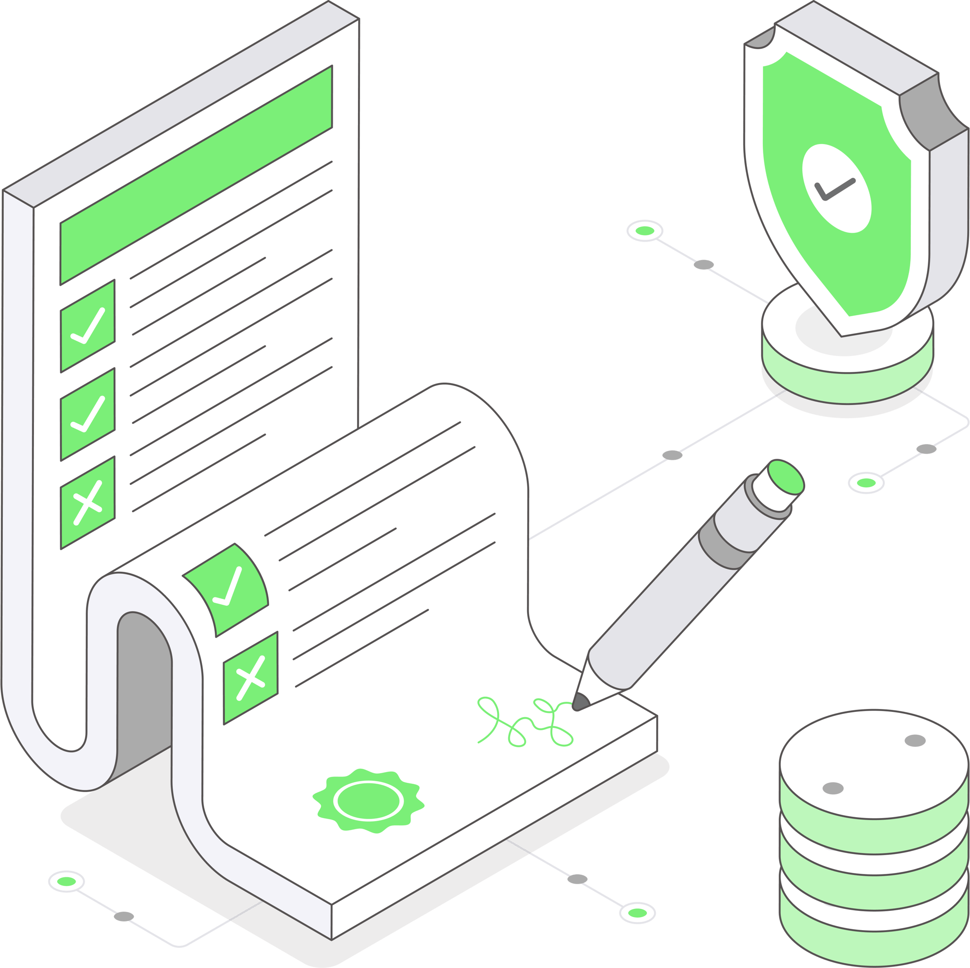 Illustration that represents the Compliance module